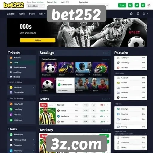 Análise da interface do usuário do site bet252